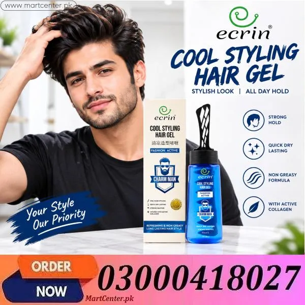 Ecrin Cool Styling Hair Gel 280ML Strong Hold